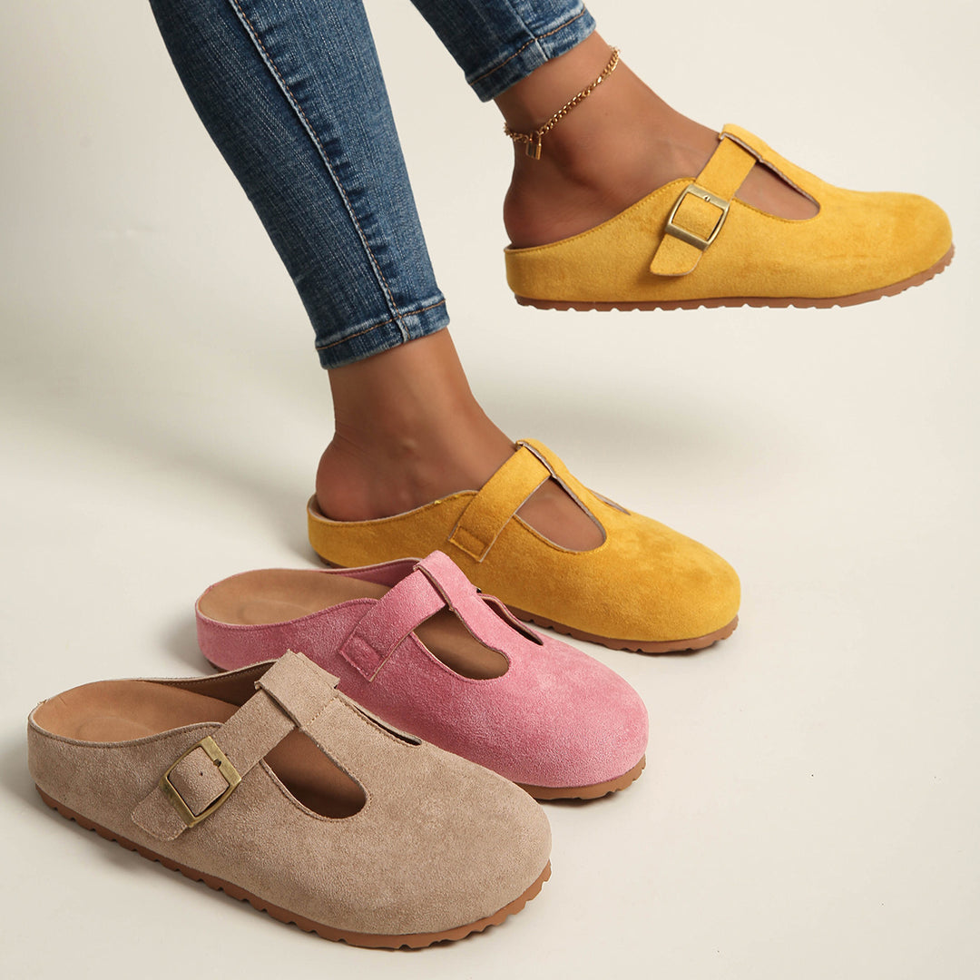 Helane - Comfortable Slip-On Suede Clogs