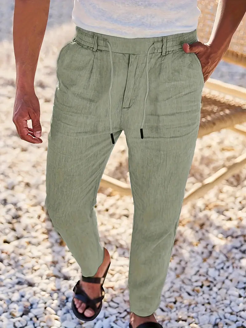 Nichols - Linen Loose Fit Drawstring Pant