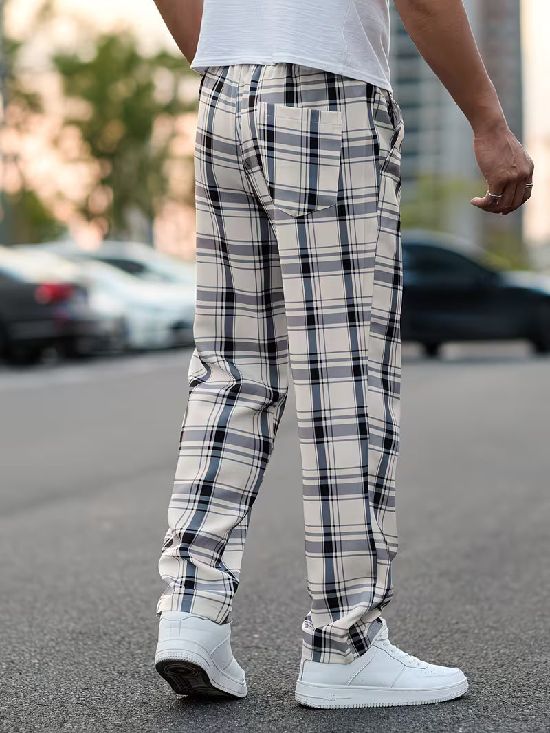 Idriz - Plaid Pants With Elastic Waist