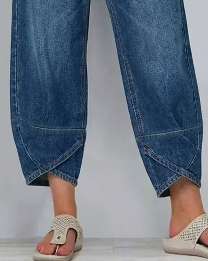 Synira - Casual Wide-Leg Cropped Jeans