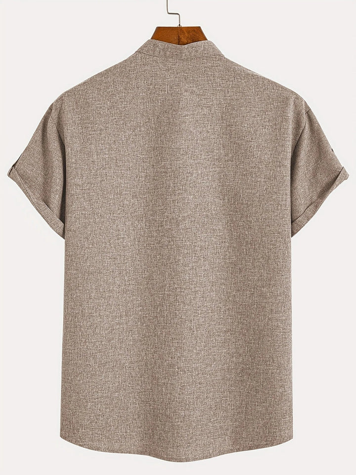 Samuelson - Elegant Short Sleeve Shirt With Collar