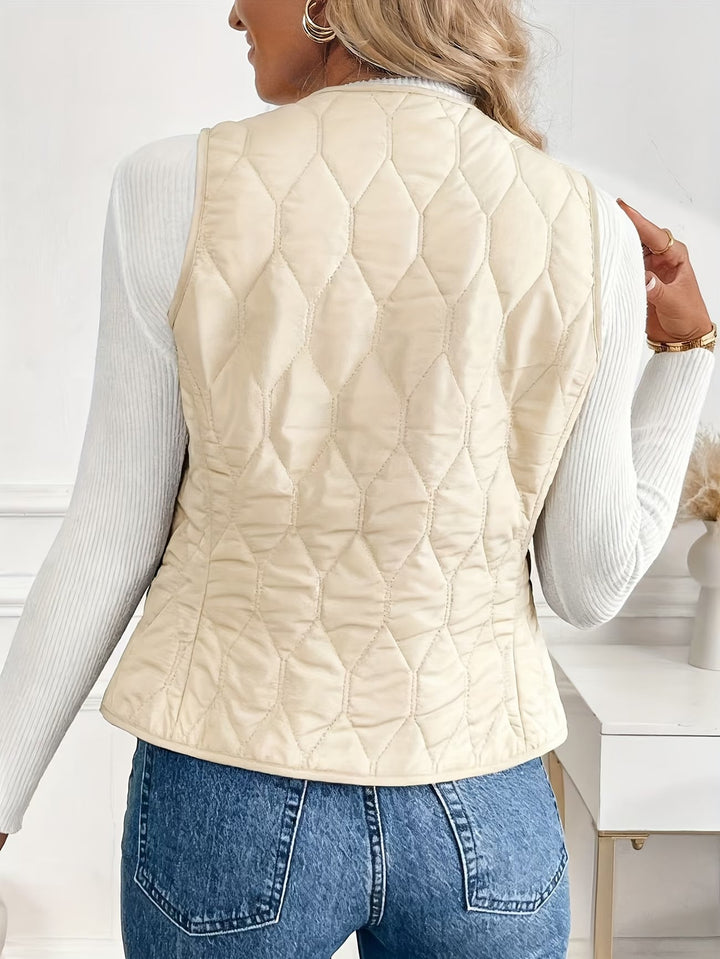Seraora - Sleeveless Vest With Pockets