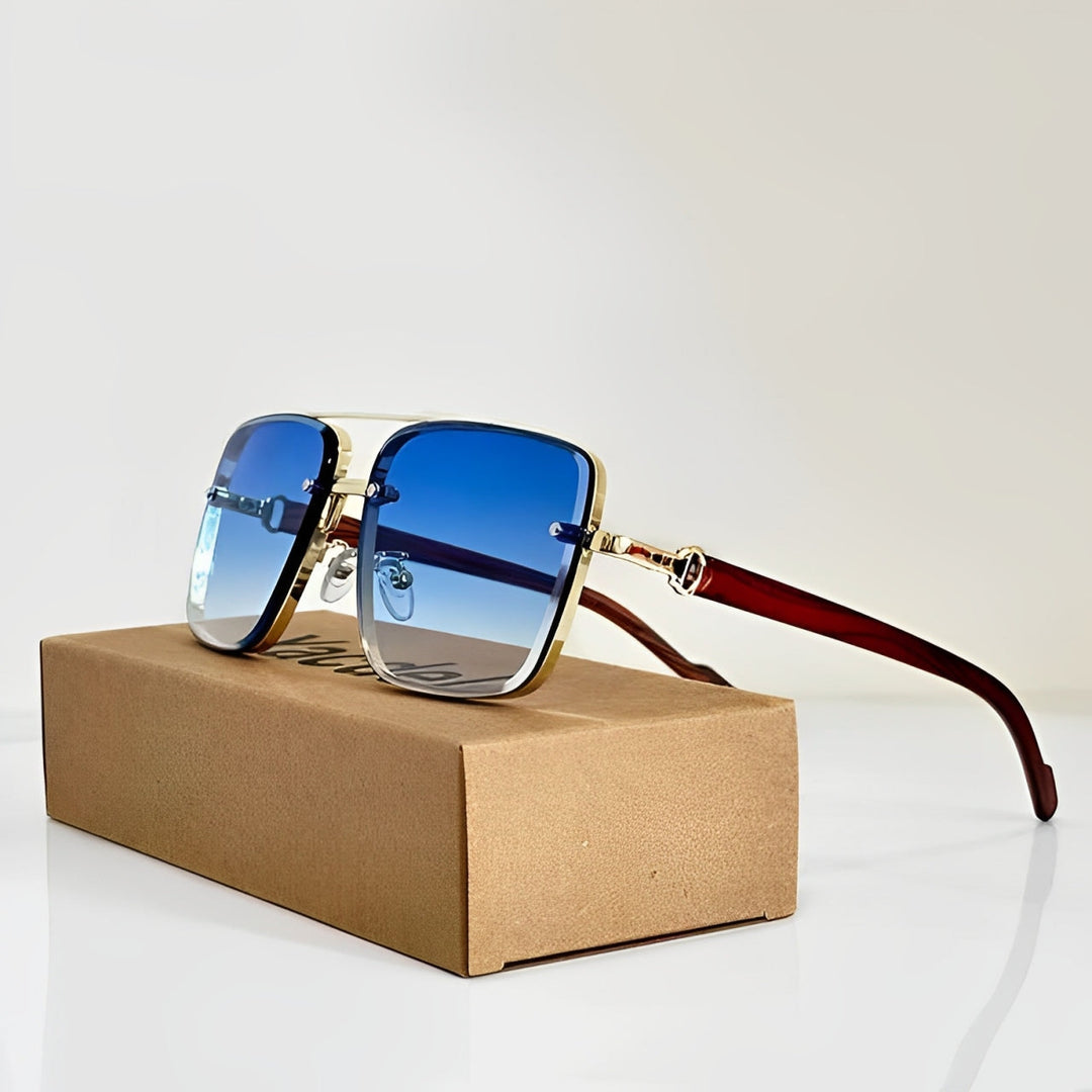 MetroLens - Double Bridge Square Sunglasses