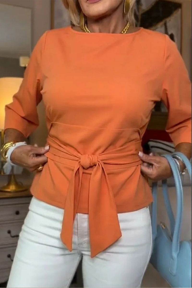 Shaniera - Stylish Waist Tie Top