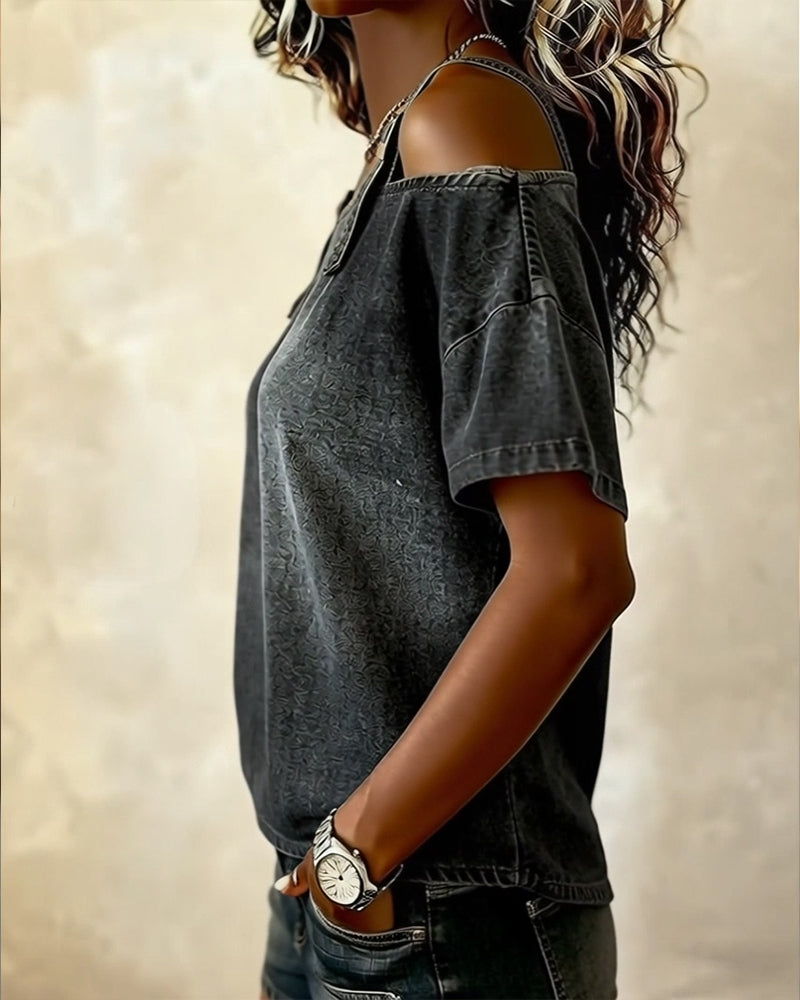 Yamara - Sleeveless Denim Shirt