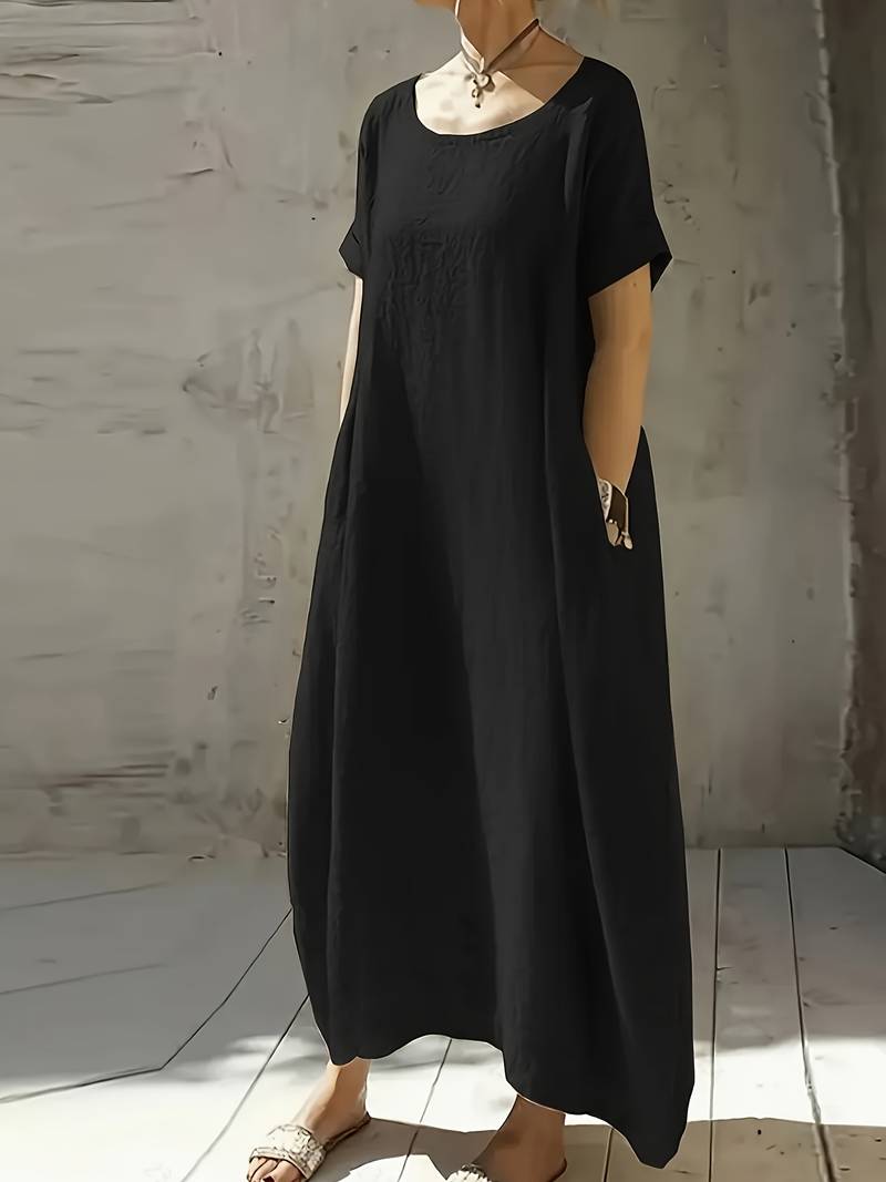 Anuradhi - Casual Long Dress With Loose Sleeves