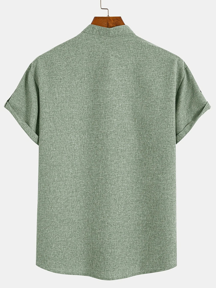 Samuelson - Elegant Short Sleeve Shirt With Collar