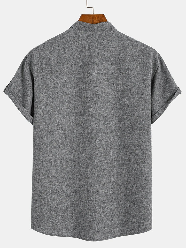 Samuelson - Elegant Short Sleeve Shirt With Collar