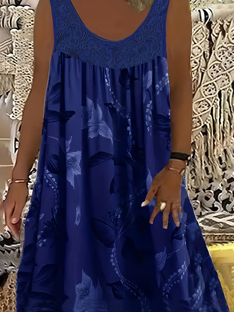 Samudri - Loose Sleeveless Maxi Dress With Round Neck