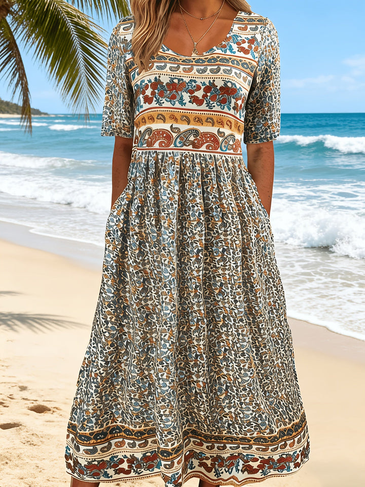Jeeni - Short Sleeve Floral Printted Dress