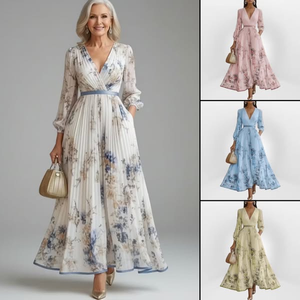 Pramudi - Elegant Long Sleeve Maxi Dress