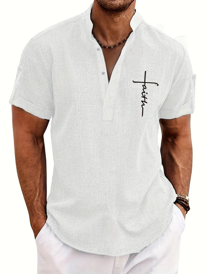 Samuelson - Elegant Short Sleeve Shirt With Collar