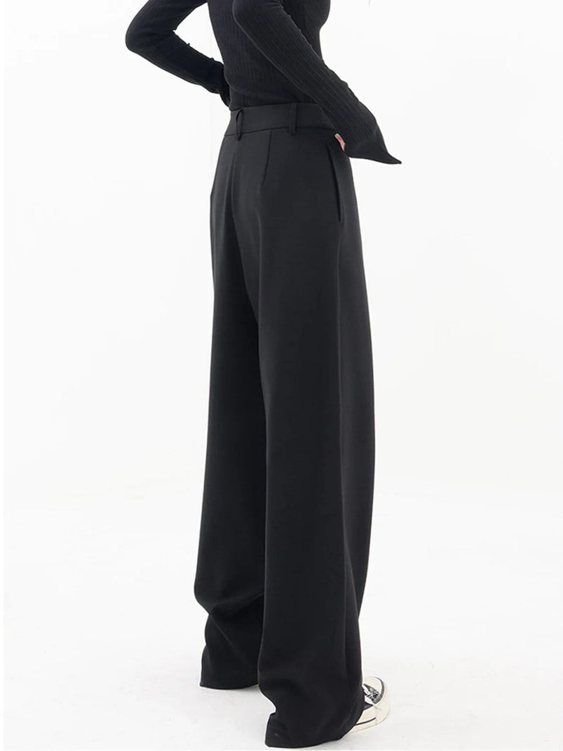 Nela - High Waisted Irregular Tailored Trousers