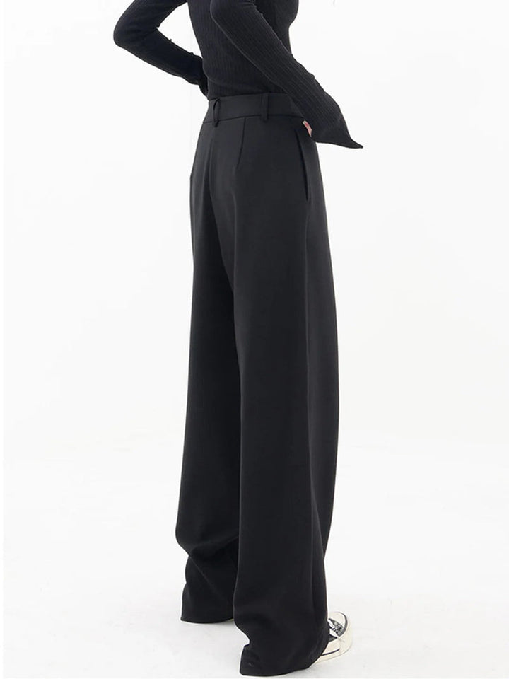 Nela - High Waisted Irregular Tailored Trousers