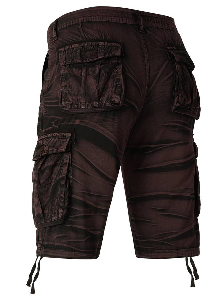 Thomas - Casual Camo Pattern Cargo Shorts With Pocket
