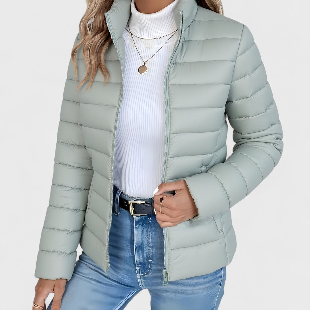 Simone - Elegant Long Jacket With Collar