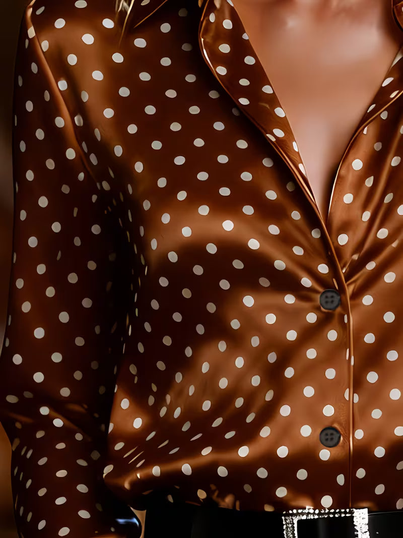 Amalien - Elegant Versatile Polka Dot Blouse