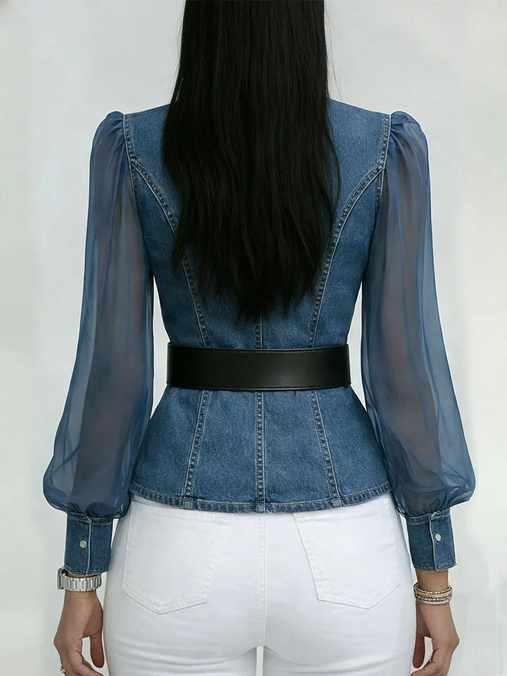 Thakshila - Structured Denim Blouse