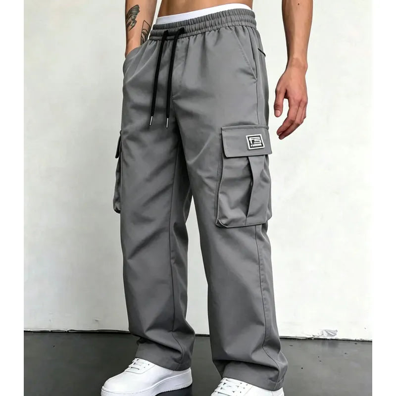 Zephyrtrace - Cargo Trousers With Drawstring Waist and Pockets