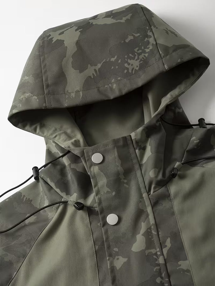 Prismspan - Camouflage Hooded Windbreaker Jacket