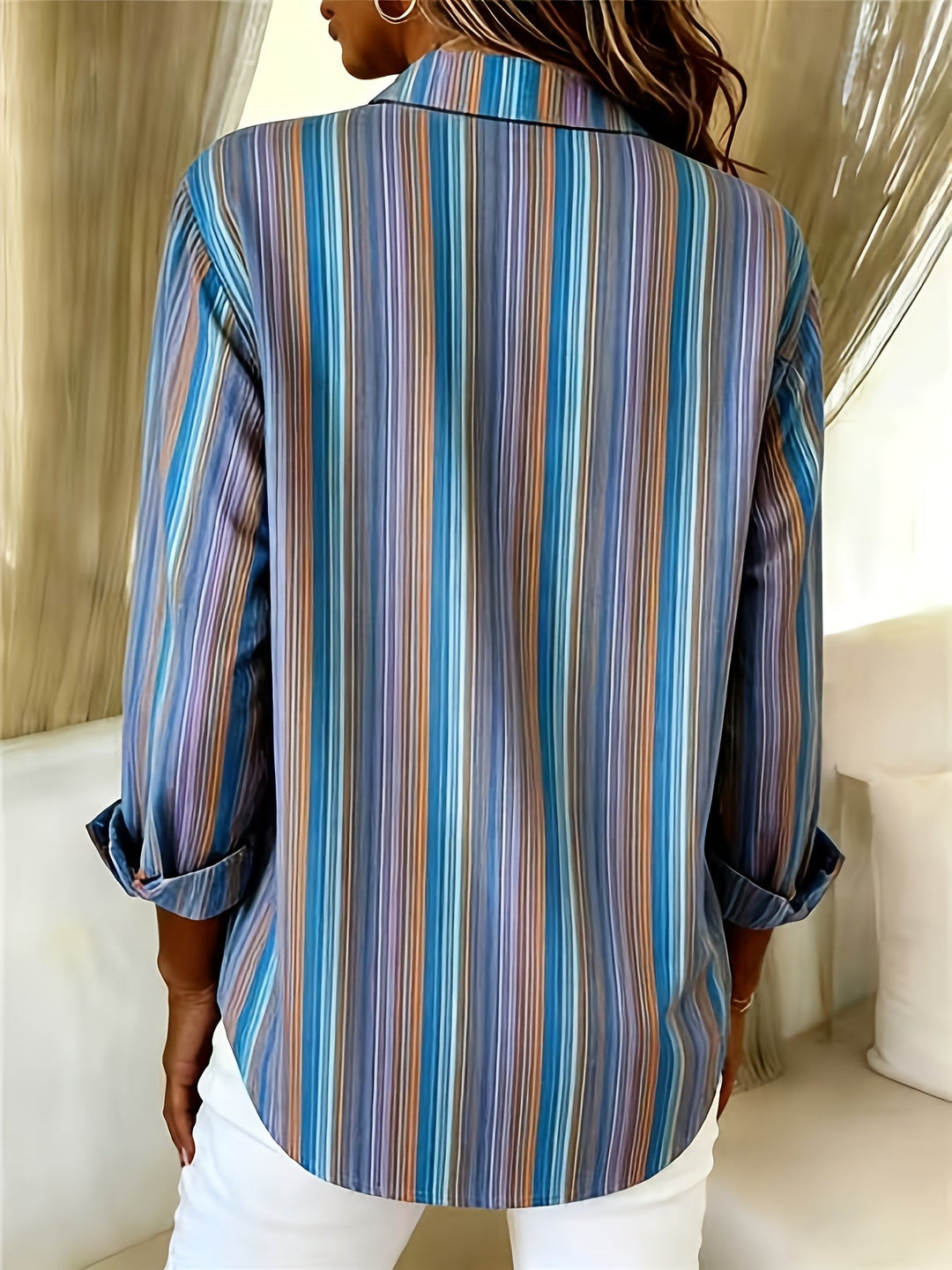 Chamique - Long Sleeve Button-Up Shirt