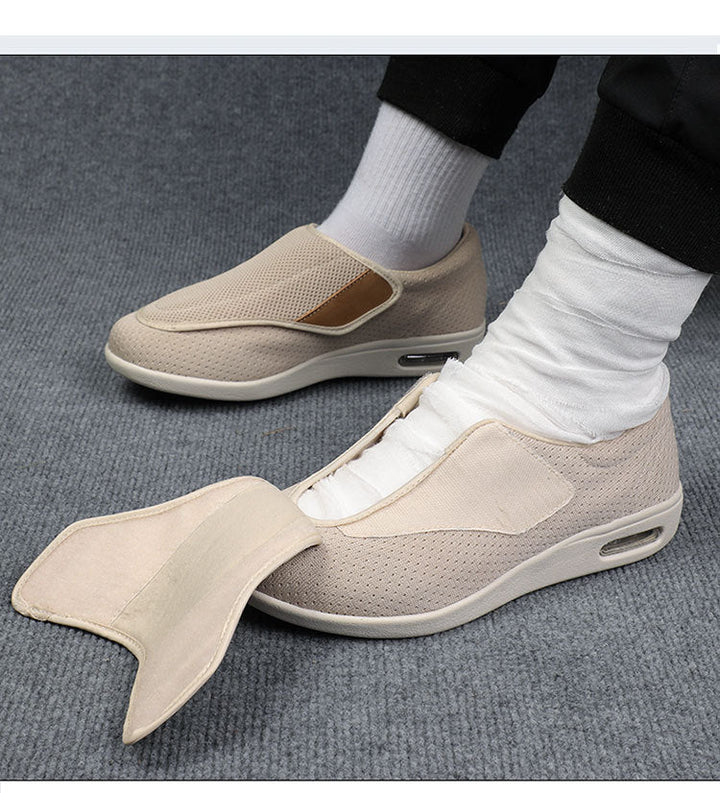 Isolenna - Mesh Shoes With Wide Strap and Thick Sole