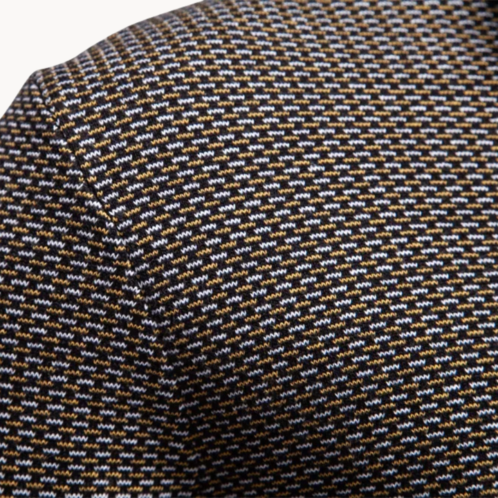 Yvesmund - Half-Zip Jacquard Knit Sweater