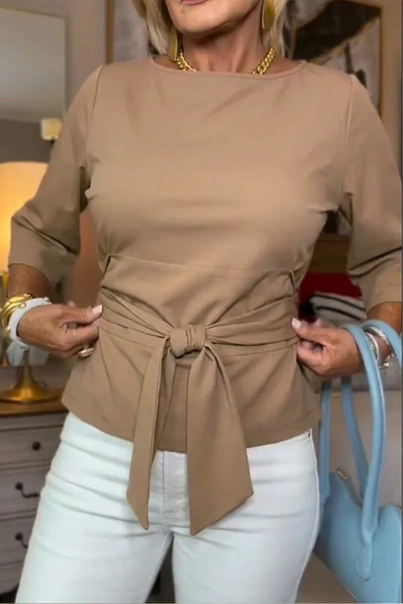 Shaniera - Stylish Waist Tie Top