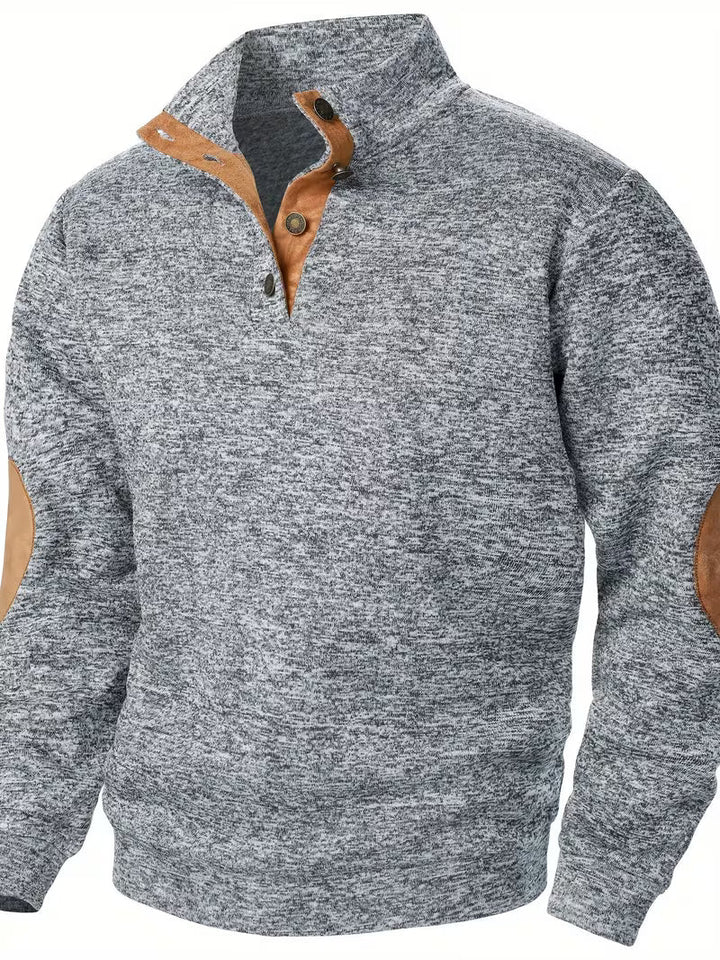 Quilener - Stand Collar Long Sleeve Sweatshirt