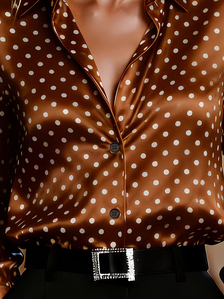 Amalien - Elegant Versatile Polka Dot Blouse