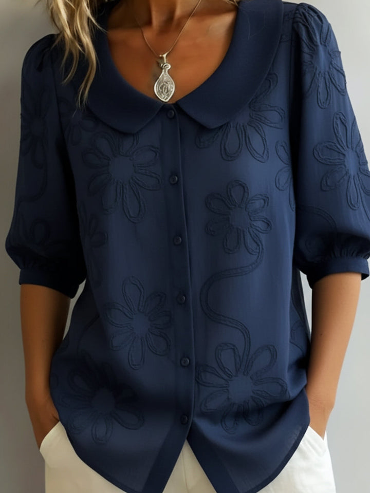 Blerta - Floral Blouse With Natural Elegance