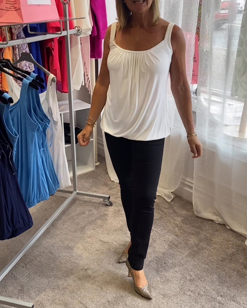 Hanner - Genuine Pleated Sleevless  Top