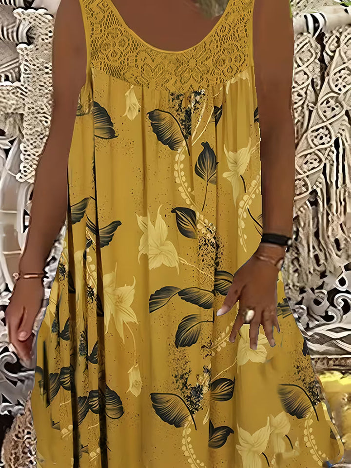 Samudri - Loose Sleeveless Maxi Dress With Round Neck