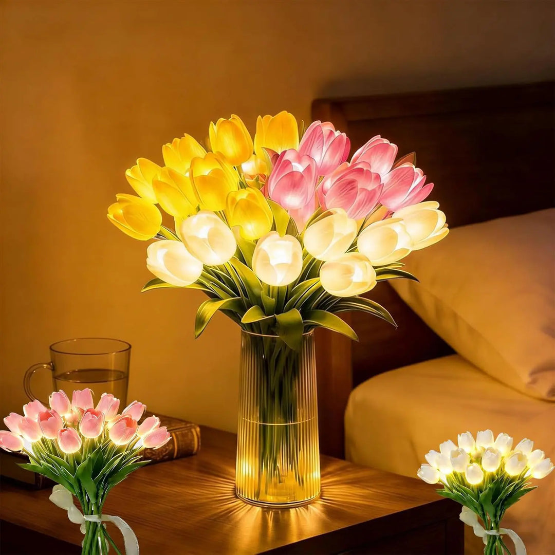 Petaluxe - Elegant LED Flower Vase Light For Cozy Home Decor