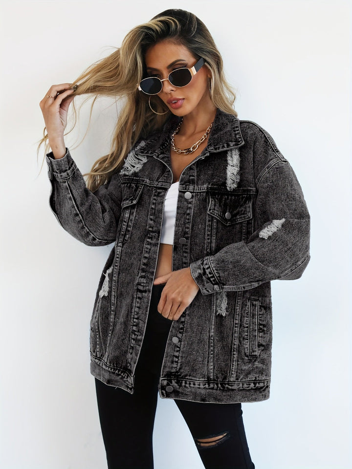 Caeloretta - Wide Leg Denim Jacket