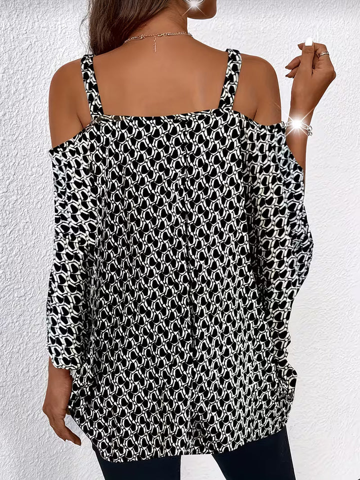 Shae - Casual Printed Off-Shoulder Top
