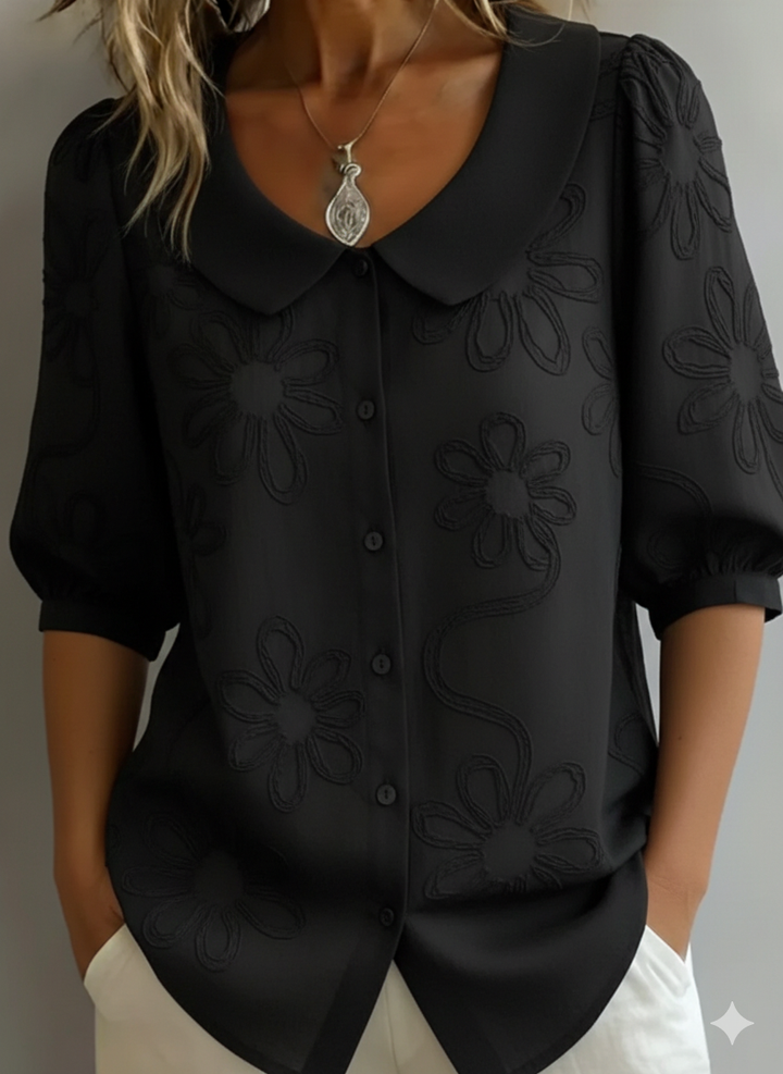 Blerta - Floral Blouse With Natural Elegance