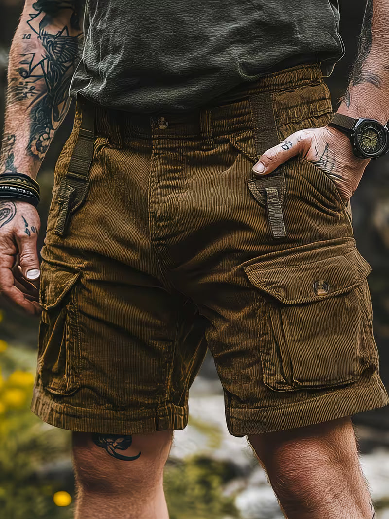 Jorit - Corduroy 3D Woven Cargo Shorts