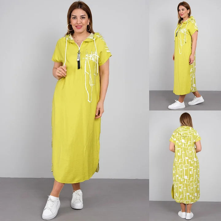Filiz - Long And Stylish Dress With Hood