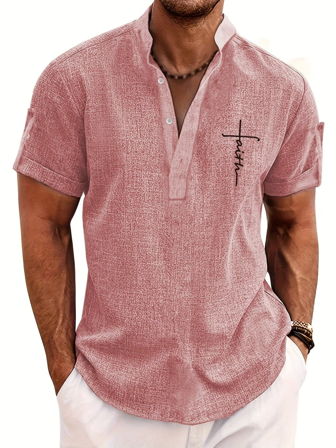 Samuelson - Elegant Short Sleeve Shirt With Collar