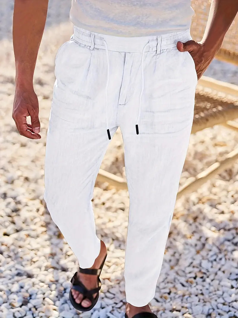 Nichols - Linen Loose Fit Drawstring Pant