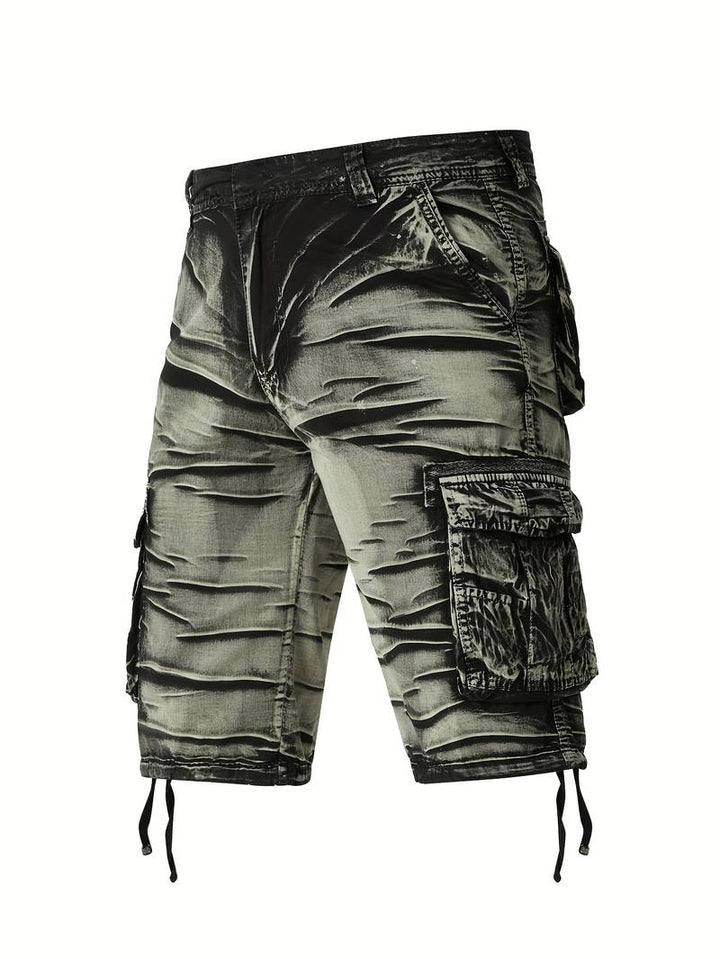 Thomas - Casual Camo Pattern Cargo Shorts With Pocket