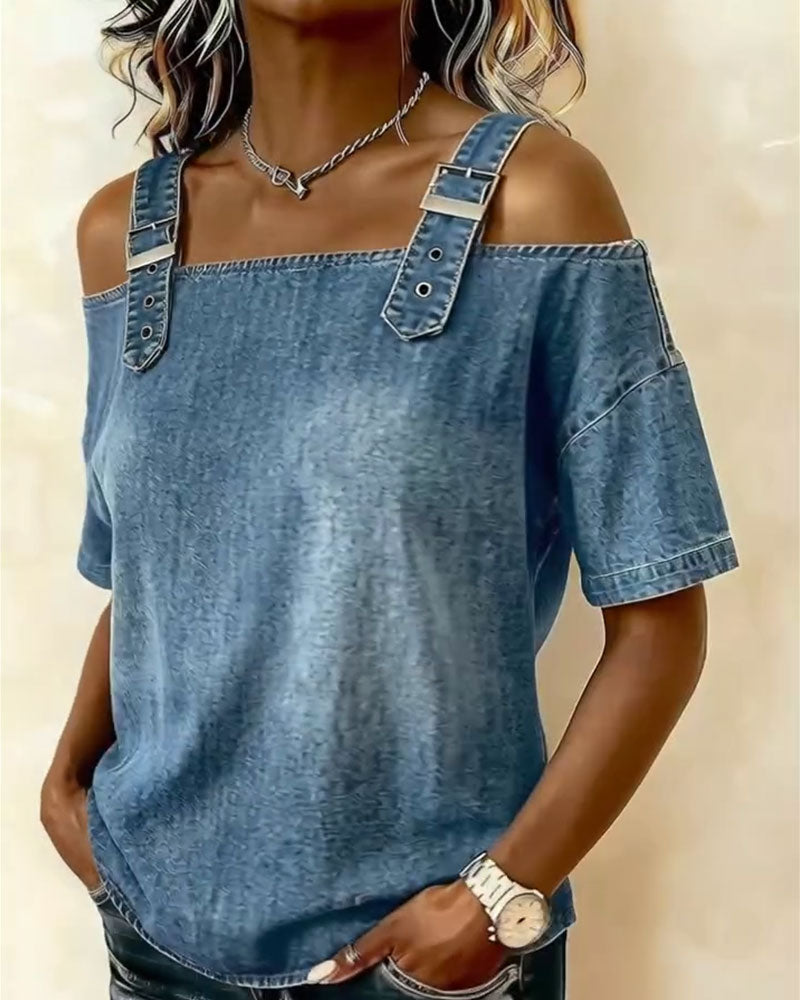 Yamara - Sleeveless Denim Shirt