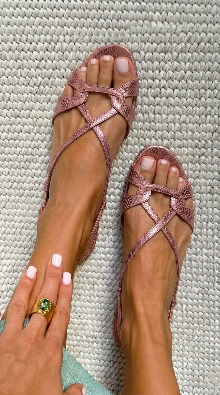 Sylvira - Cross Strap Flat Sandal
