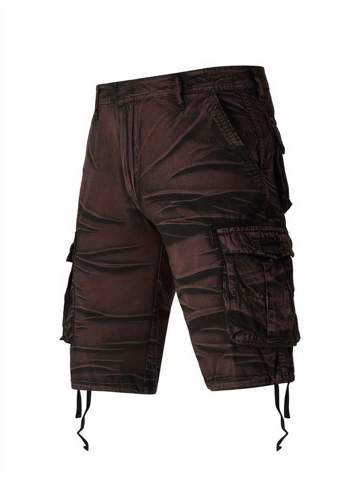 Thomas - Casual Camo Pattern Cargo Shorts With Pocket