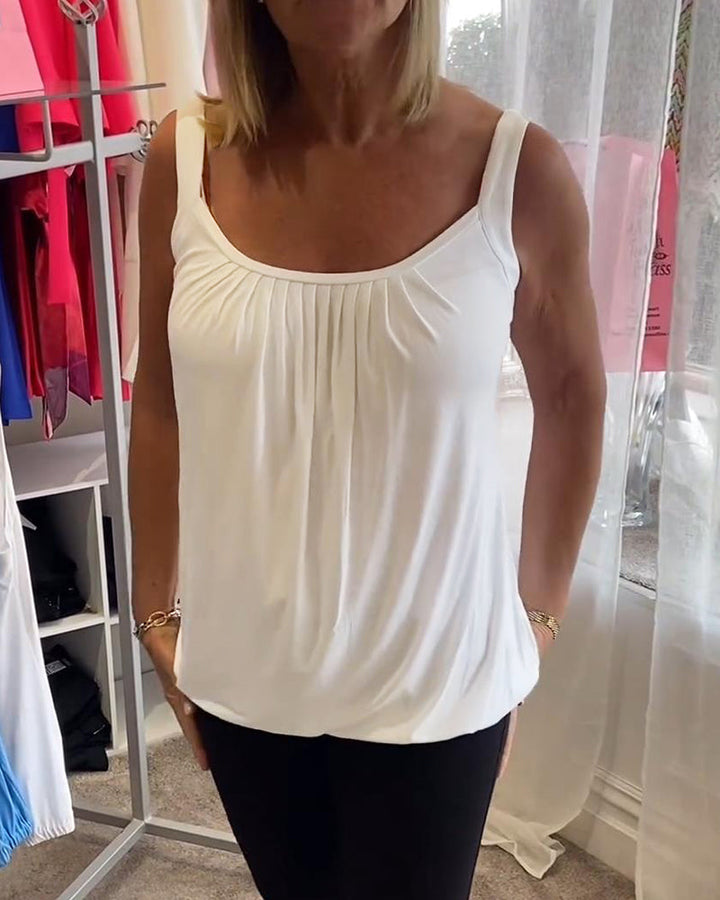 Hanner - Genuine Pleated Sleevless  Top