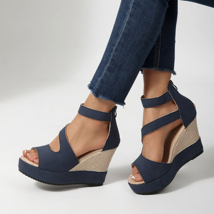 Madoka - Wedge Sandal With Elastic Strap