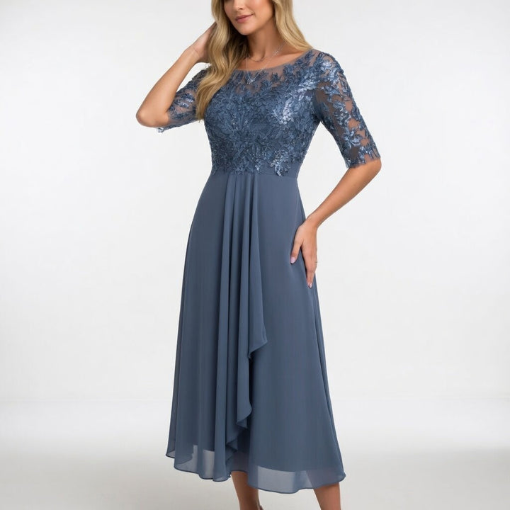 Zerda - Elegant Lace Midi Dress