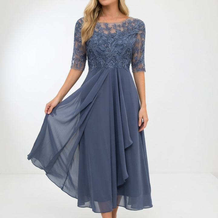 Zerda - Elegant Lace Midi Dress