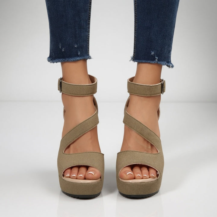 Madoka - Wedge Sandal With Elastic Strap